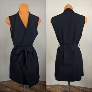 ZARA | Waterfall Long Sleeveless Open Front Vest